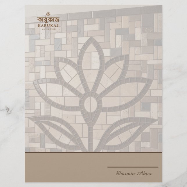 Elegant Smiple blush pink   Custom Letterhead (Front)