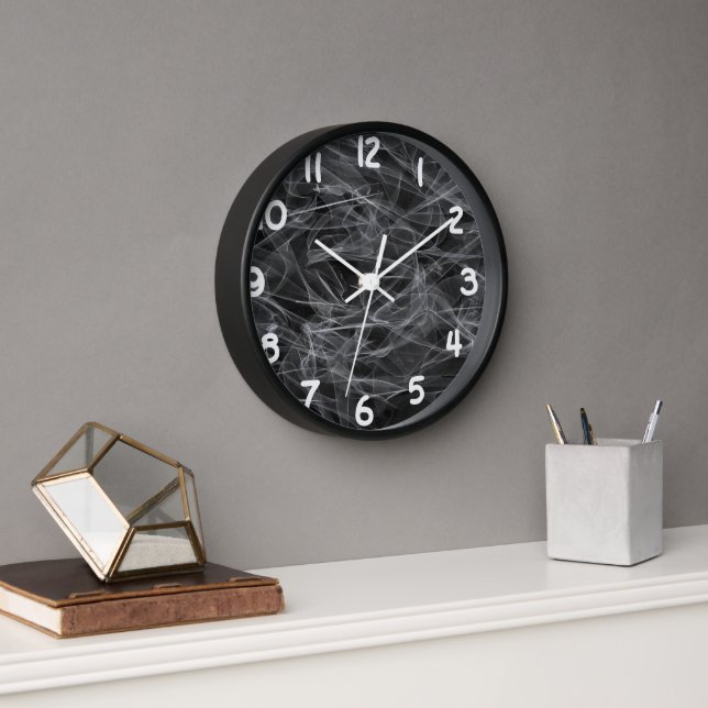 Elegant Smoke Swirl Texture Clock (Office)