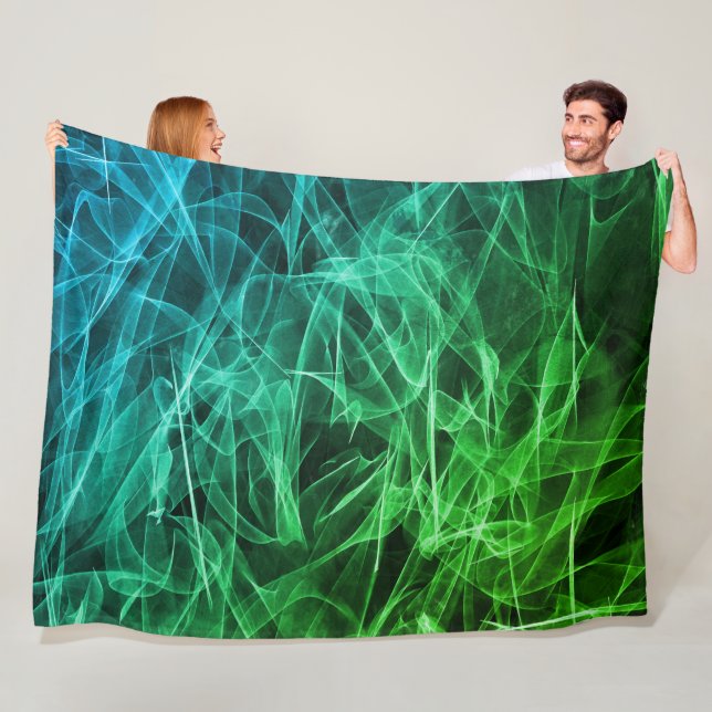 Elegant Smoke Swirl Texture Fleece Blanket (In Situ)
