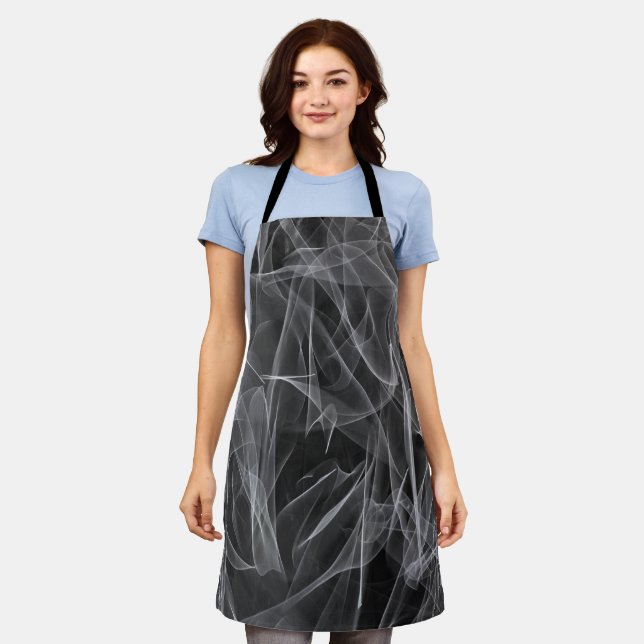 Elegant Smoke Swirls – Mystical Aesthetics Apron (Worn)