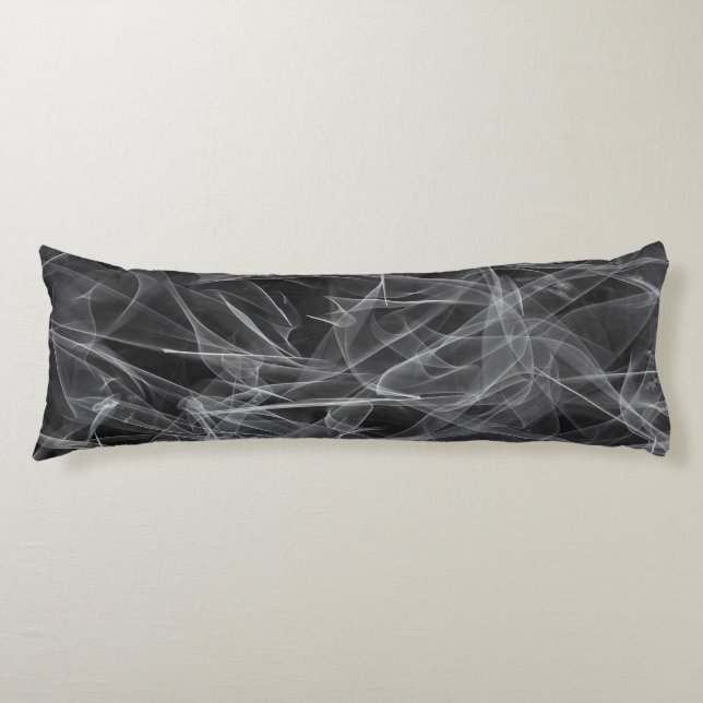 Elegant Smoke Swirls – Mystical Aesthetics Body Cushion (Front)