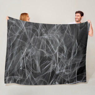 Elegant Smoke Swirls – Mystical Aesthetics Fleece Blanket