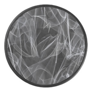 Elegant Smoke Swirls – Mystical Aesthetics Hockey Puck