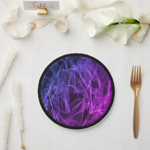 Elegant Smoke Swirls – Mystical Aesthetics Paper Plate