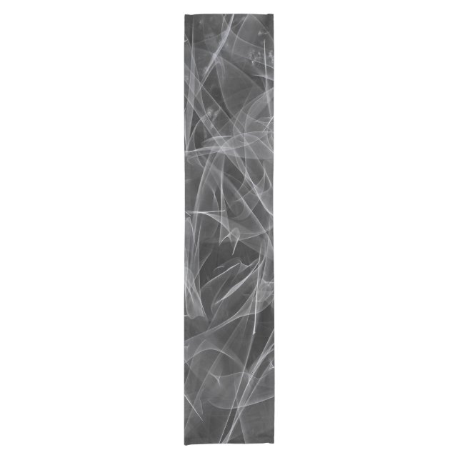 Elegant Smoke Swirls – Mystical Aesthetics Short Table Runner (Front)