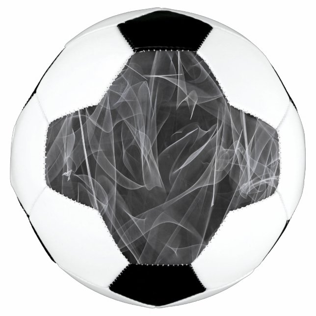 Elegant Smoke Swirls – Mystical Aesthetics Soccer Ball (Front)