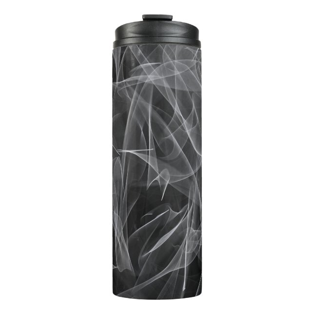 Elegant Smoke Swirls – Mystical Aesthetics Thermal Tumbler (Front)