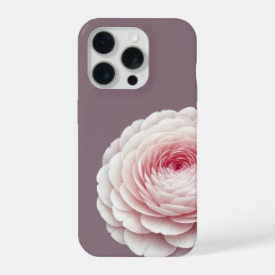 Elegant Smoky Mauve Blush Floral iPhone 15 Pro Case