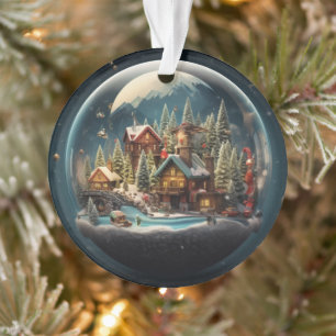 Elegant Snow Glob Ornament