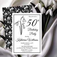 Elegant Snowdrops 50th Birthday Party