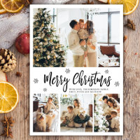 Elegant Snowflake 4 Photo Collage Christmas