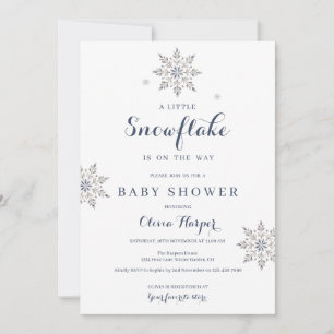 Elegant Snowflake Baby Shower Invitation