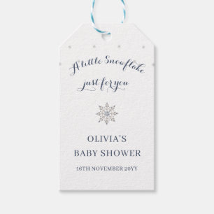 Elegant Snowflake Baby Shower Invitation Gift Tags