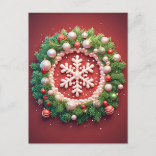 ❄️ Elegant Snowflake Christmas Charm 🎄 Festive Postcard