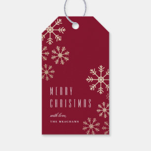 Elegant Snowflake Christmas Holiday Gift Tags