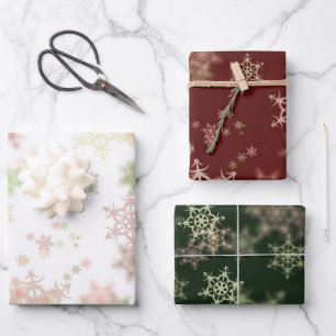 Elegant Snowflake   Christmas Holiday Wrapping Paper Sheet