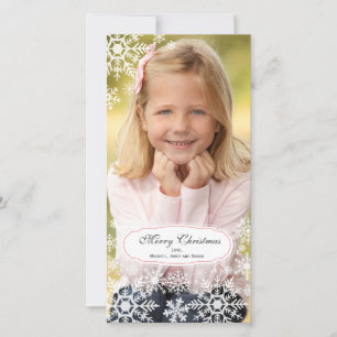 Elegant Snowflake Christmas Photo Card
