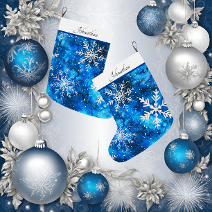 Elegant Snowflake Christmas Stocking