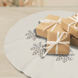 Elegant Snowflake Christmas Tree Skirt