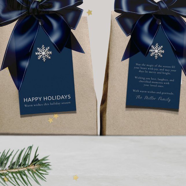 Elegant Snowflake Holiday Gift Tag (Creator Uploaded)