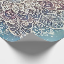 Elegant Snowflake Mandala in Frosty Hues