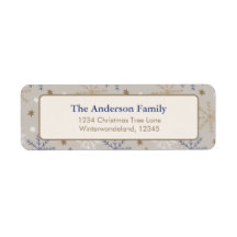 Elegant Snowflake Pattern Beige