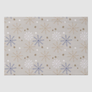 Elegant Snowflake Pattern Beige  Tissue Paper