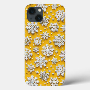 Elegant Snowflake Winter Aesthetic Design iPhone 13 Case