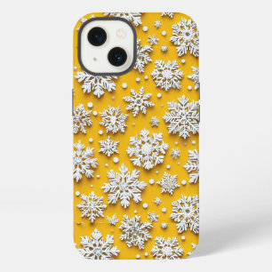 Elegant Snowflake Winter Aesthetic Design iPhone 13 Case