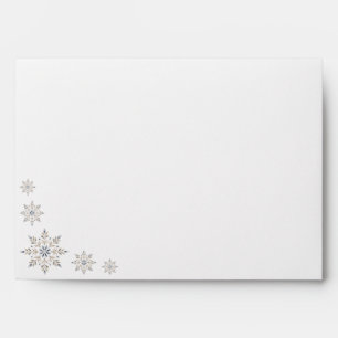 Elegant Snowflake Winter Baby Shower Envelope