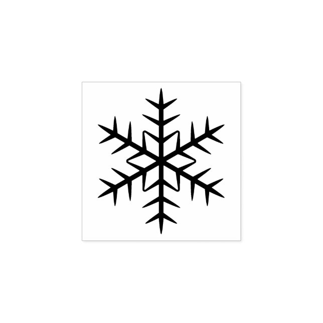 Elegant snowflake winter season rubber stamp (Imprint)