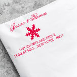 Elegant Snowflake Winter Wedding Self-inking Stamp<br><div class="desc">Celebrate in style with this elegant and very trendy wedding return address self-inking stamp. This design is easy to personalise with your return name and address and your guests will be thrilled when they see this stamped onto their wedding invitation envelopes and RSVP card envelopes adding a professional finishing touch...</div>