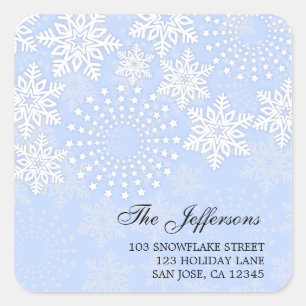 Elegant Snowflakes 2 - holiday address label