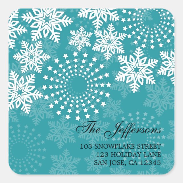 Elegant Snowflakes 6 - holiday address label (Front)
