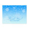 Elegant Snowflakes Blue Winter Wedding Thank You