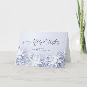 Elegant Snowflakes Corporate Christmas Greeting Holiday Card