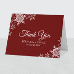 Elegant Snowflakes Plaid Dark Red Wedding<br><div class="desc">This wedding design features elegant snowflakes on the front and a classic plaid pattern on the back. Click the customise button for more flexibility in modifying the text. Variations of this design, different paper types, as well as coordinating products are available in our shop, zazzle.com/store/doodlelulu. Contact us if you need...</div>