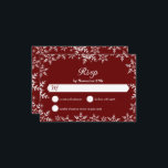 Elegant Snowflakes Red Christmas Winter Wedding RSVP Card<br><div class="desc">This wedding design features elegant snowflakes on the front and back. Click the customise button for more flexibility in modifying the text. Variations of this design, different paper types, as well as coordinating products are available in our shop, zazzle.com/store/doodlelulu. Contact us if you need this design applied to a specific...</div>