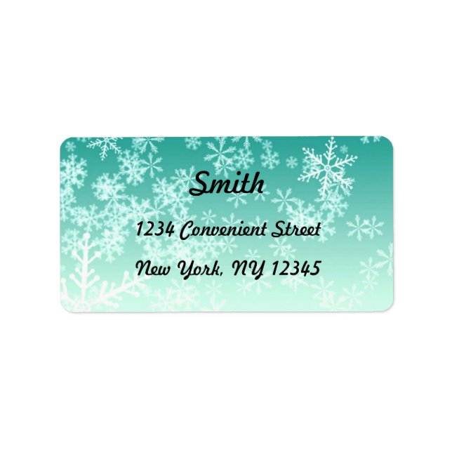 Elegant Snowflakes Return Address Label (Front)