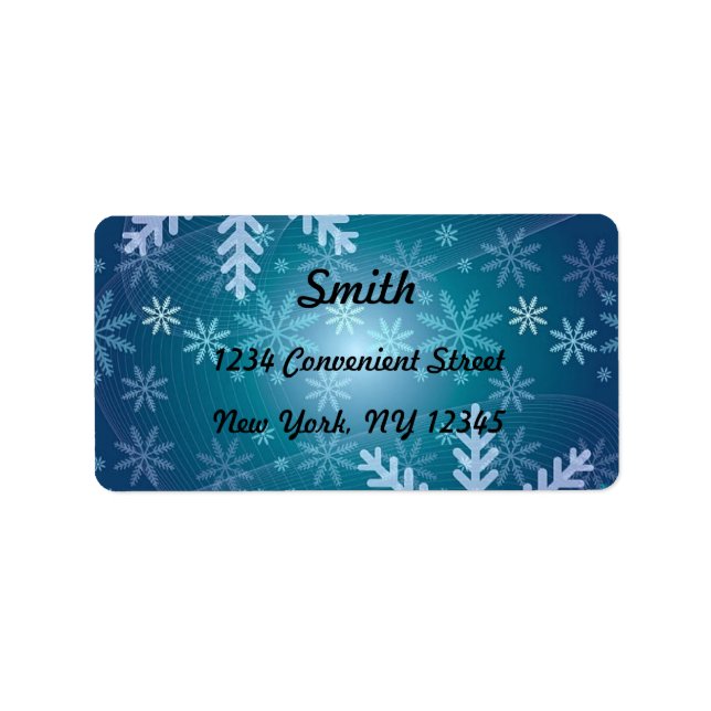 Elegant Snowflakes Return Address Label (Front)
