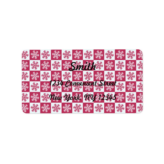 Elegant Snowflakes Return Address Label (Front)