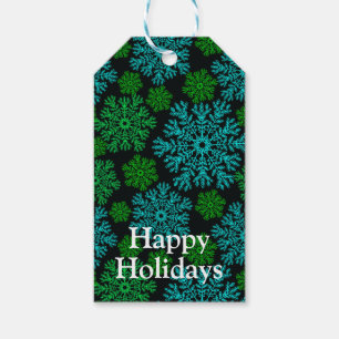 Elegant Snowflakes Winter Pattern Gift Tags
