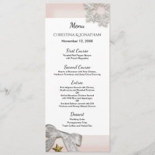 Elegant Snowflakes Winter Wedding Menu