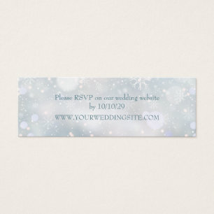 Elegant Snowflakes Winter Wedding Website RSVP