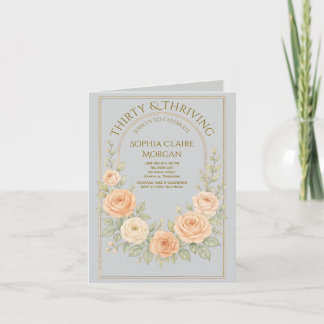 Elegant Soft Arch Garden Floral Birthday Invitation