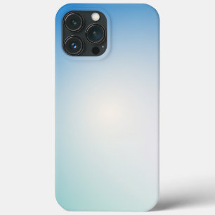 Elegant Soft Blue & White Ombre iPhone 13 Pro Max Case