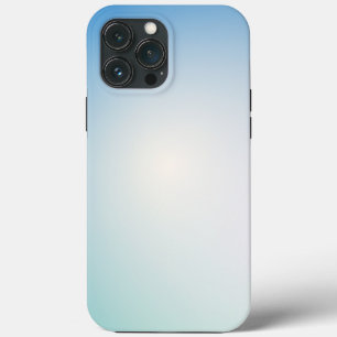 Elegant Soft Blue & White Ombre iPhone 13 Pro Max Case