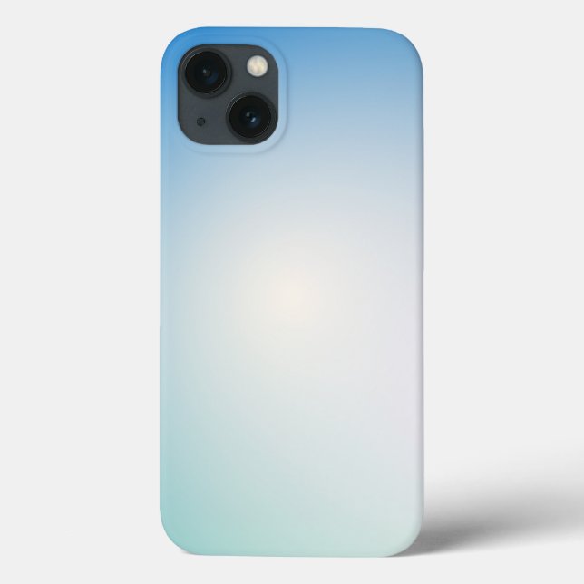  Elegant Soft Blue & White Ombre  Case-Mate iPhone Case (Back)