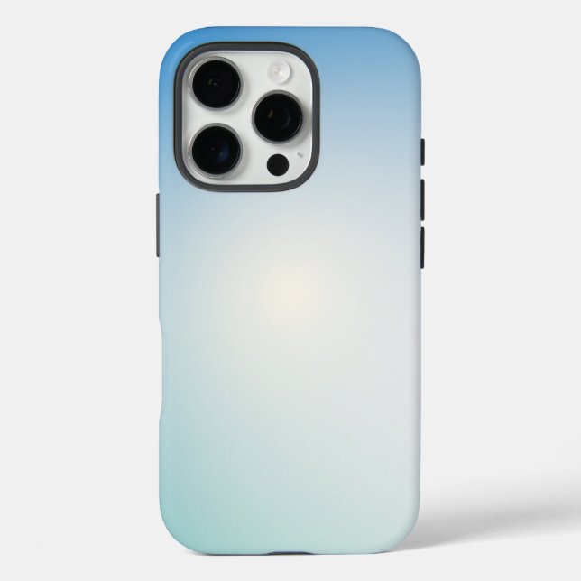  Elegant Soft Blue & White Ombre Case-Mate iPhone Case (Back)