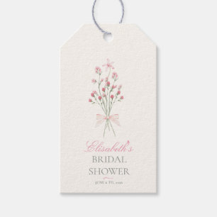 Elegant soft feminine bridal shower gift tags